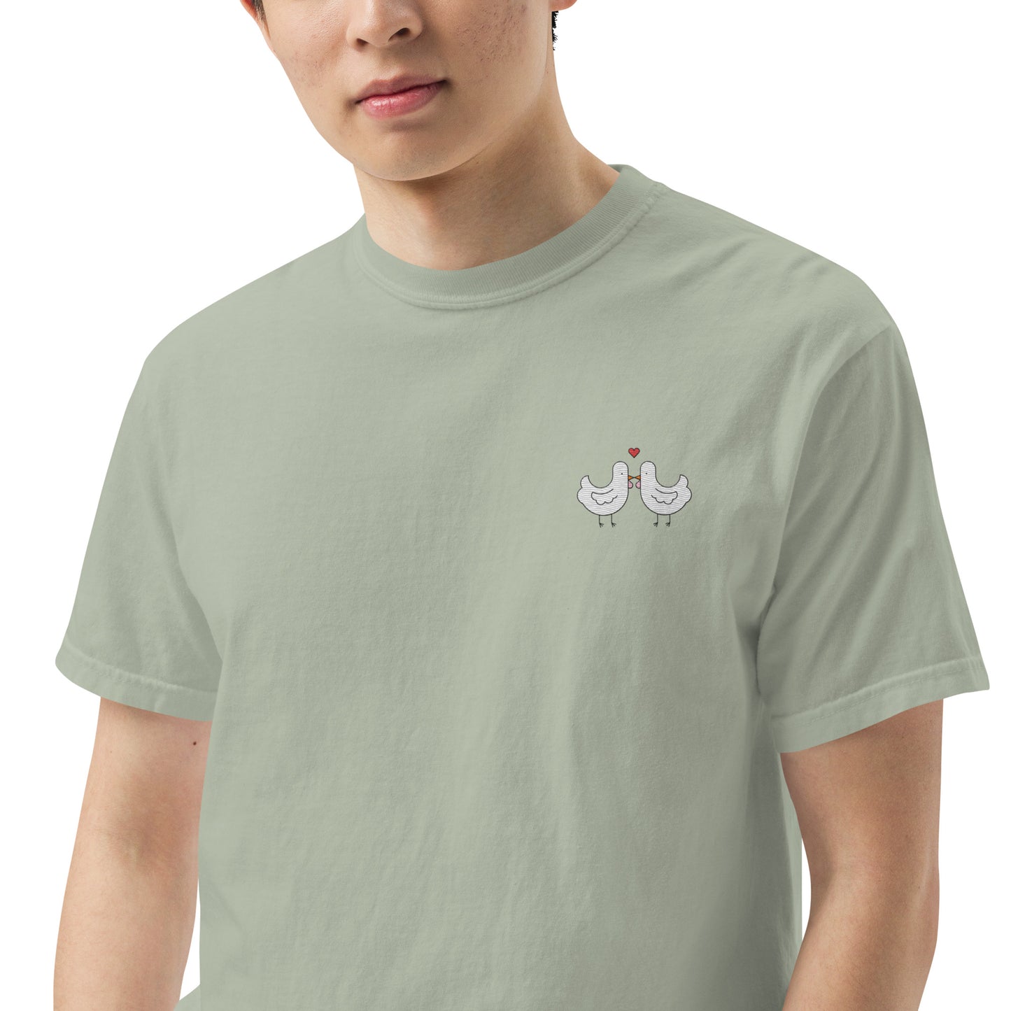 Chicken Kiss Embroidered Comfort Colors Shirt